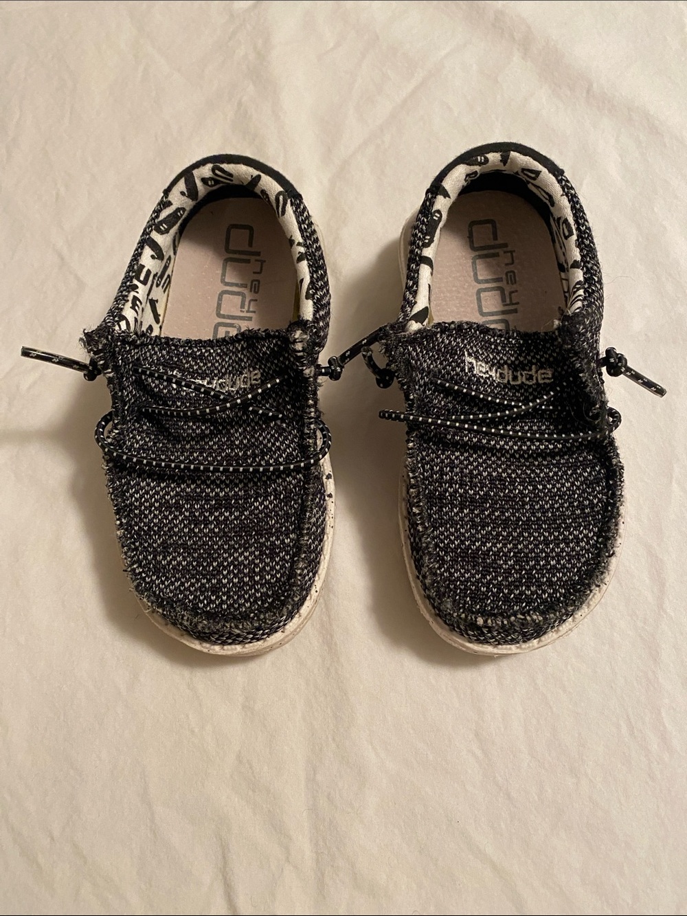Hey Dude Kids Black Knit Slip-On Sneakers